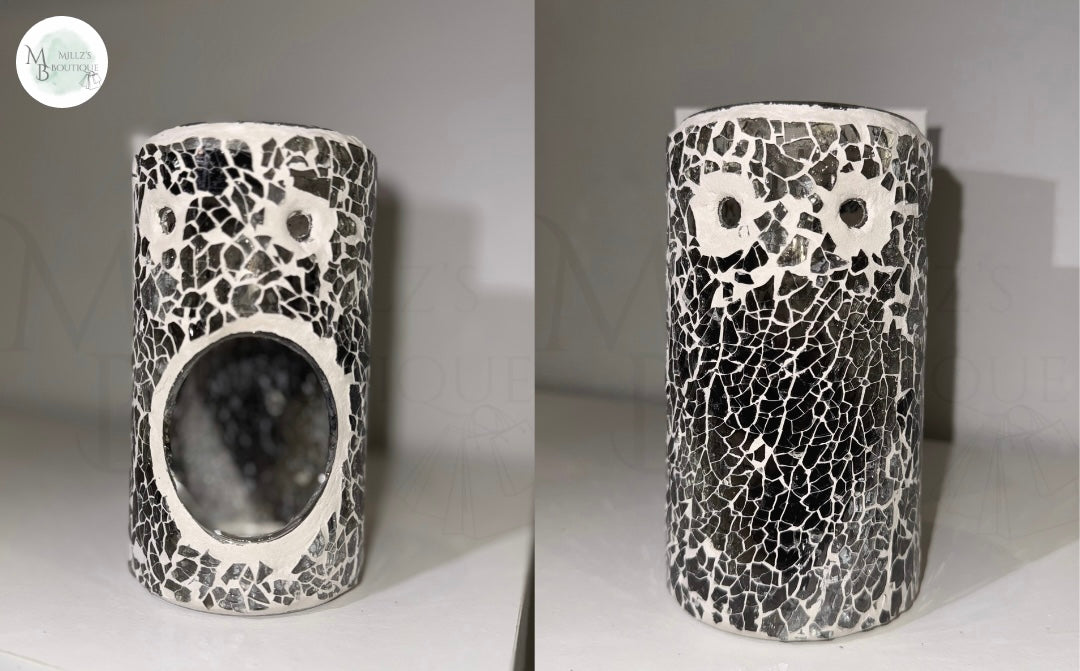 Pillar Gunmetal Grey Crackle Burner