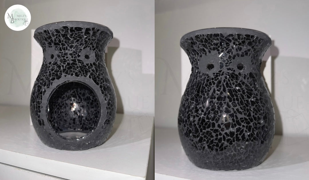Large Black Crackle Burner