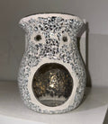 Large Silver Crackle Burner
