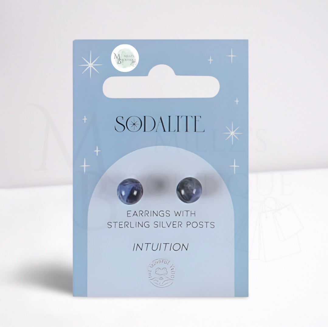 Sodalite Crystal Earrings