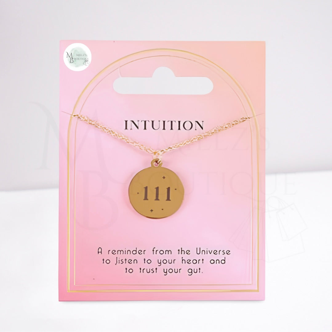 111 Angel Number Necklace - Intution
