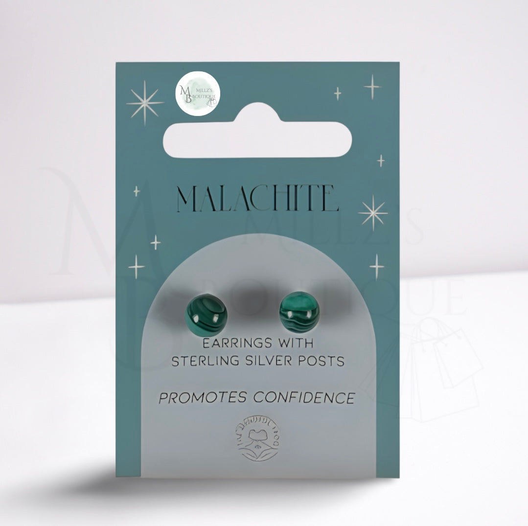 Malachite Crystal Earrings