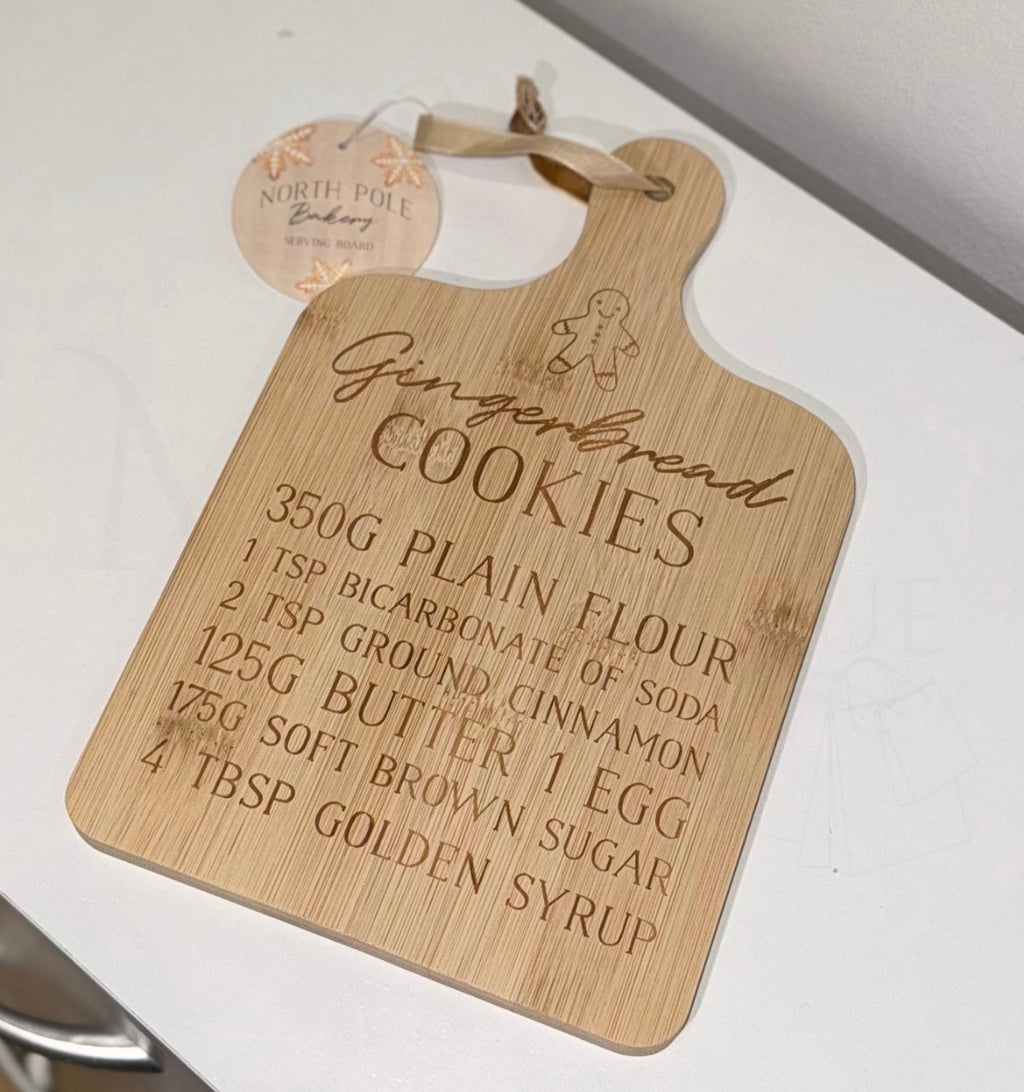 Gingerbread Cookies Bamboo Serving Board