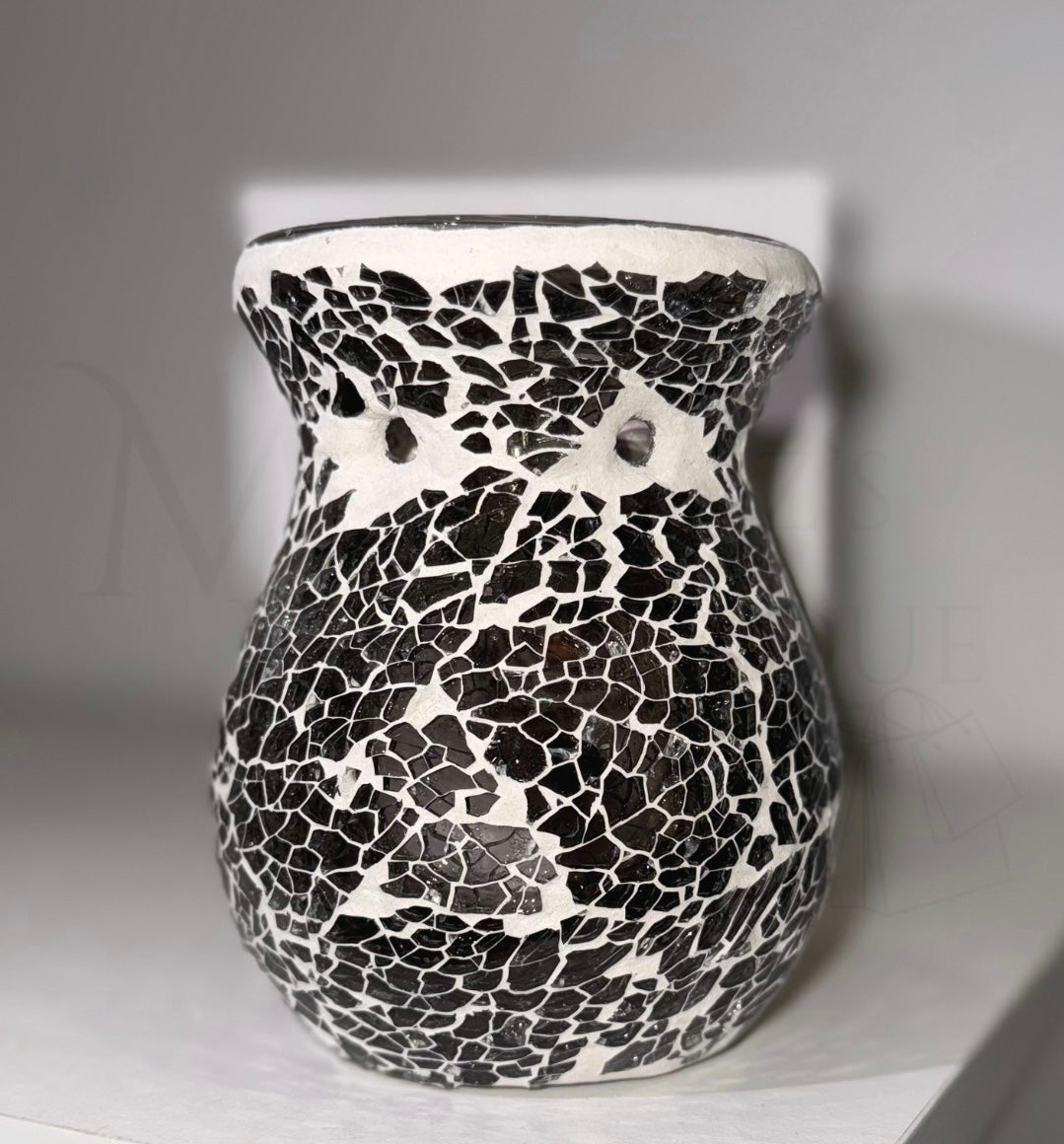 Small Gunmetal Grey Crackle Burner