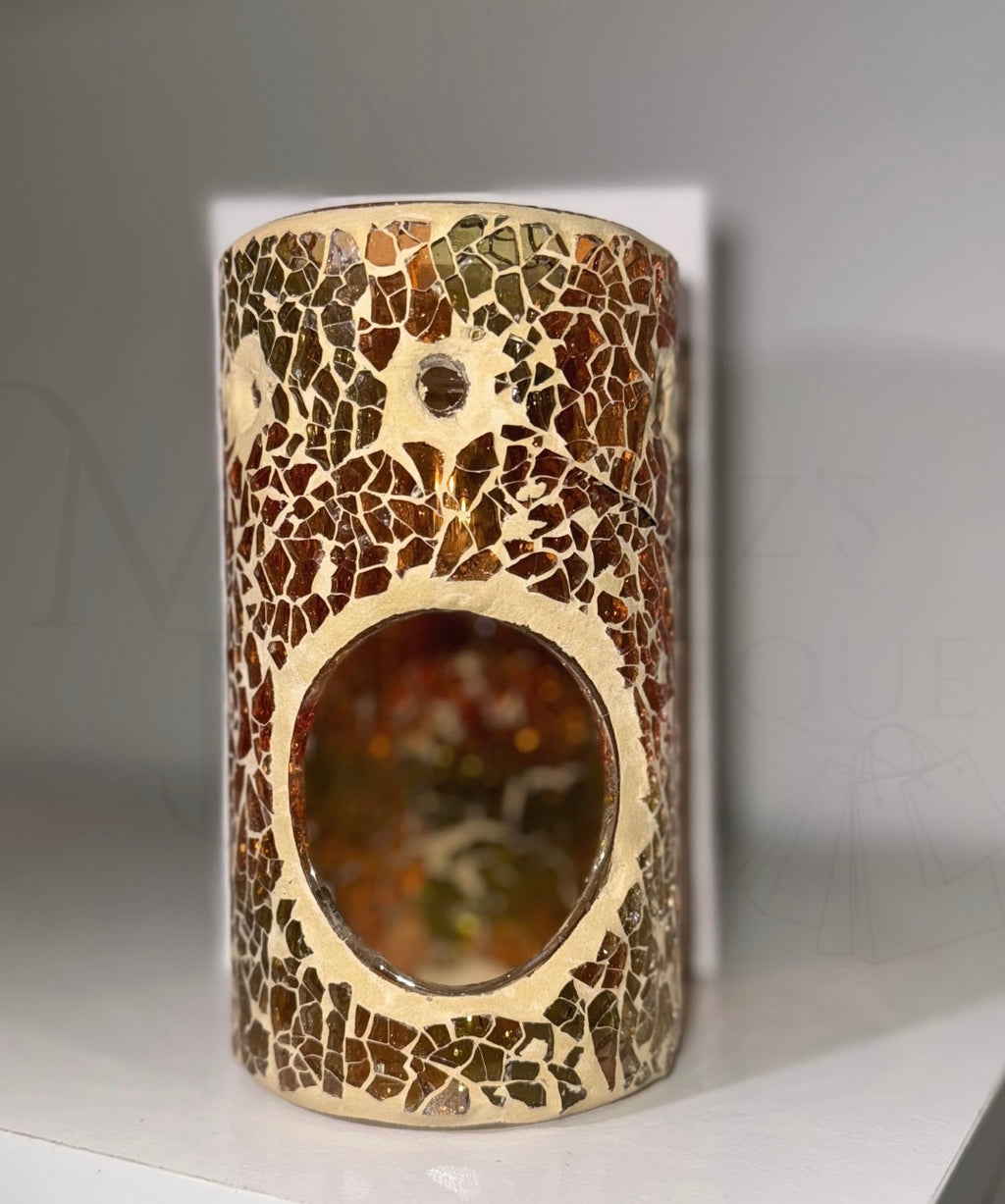 Pillar Brown Crackle Burner