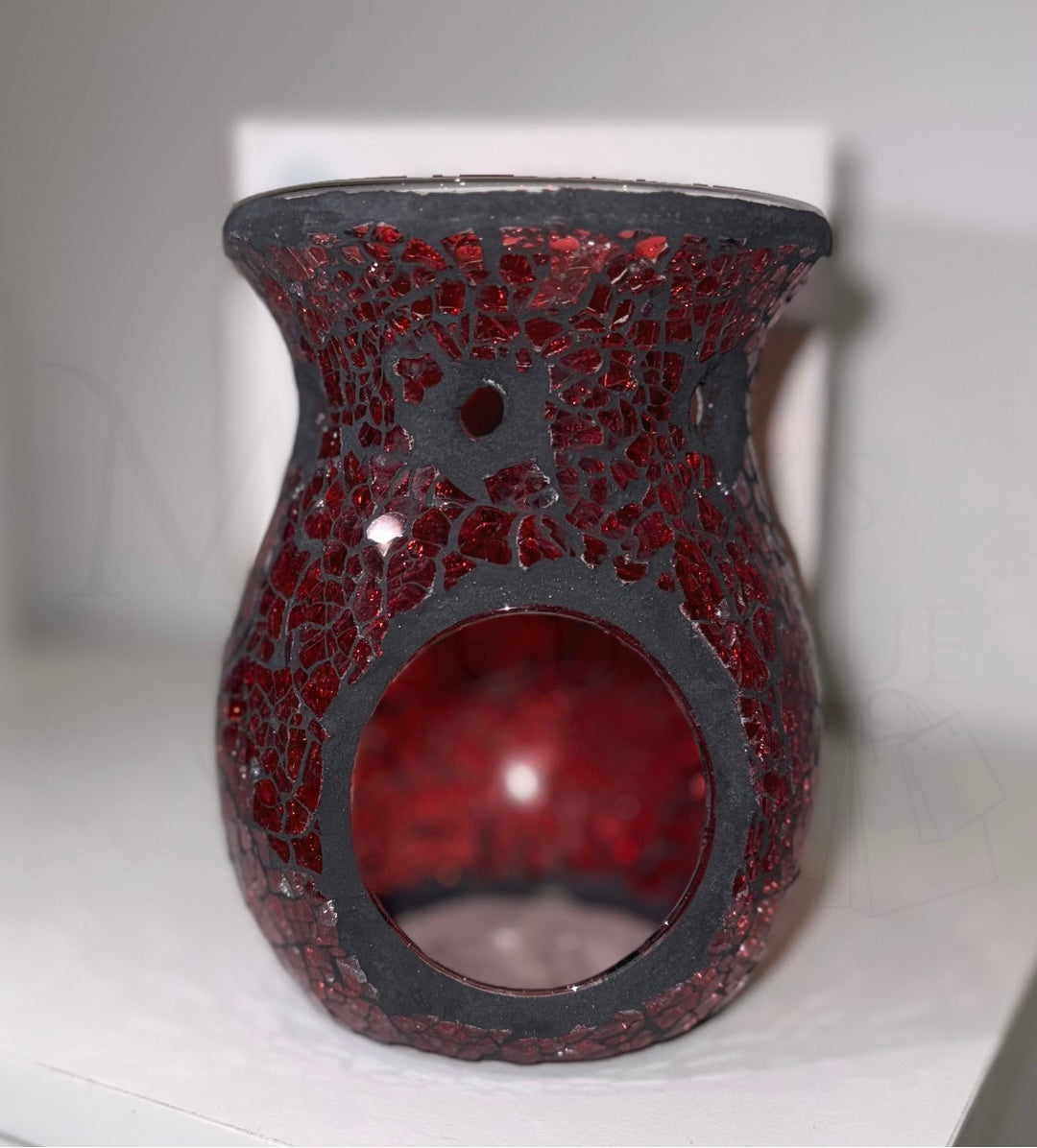 Large Red Crackle Burner