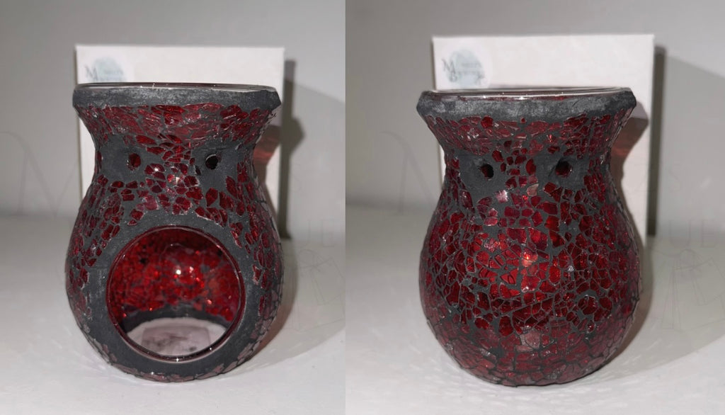 Small Red Crackle Burner