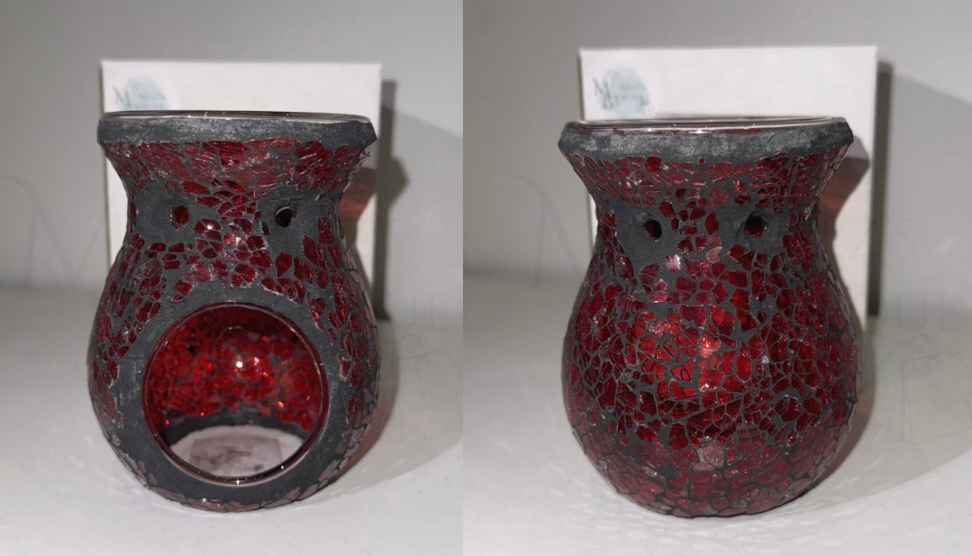 Small Red Crackle Burner
