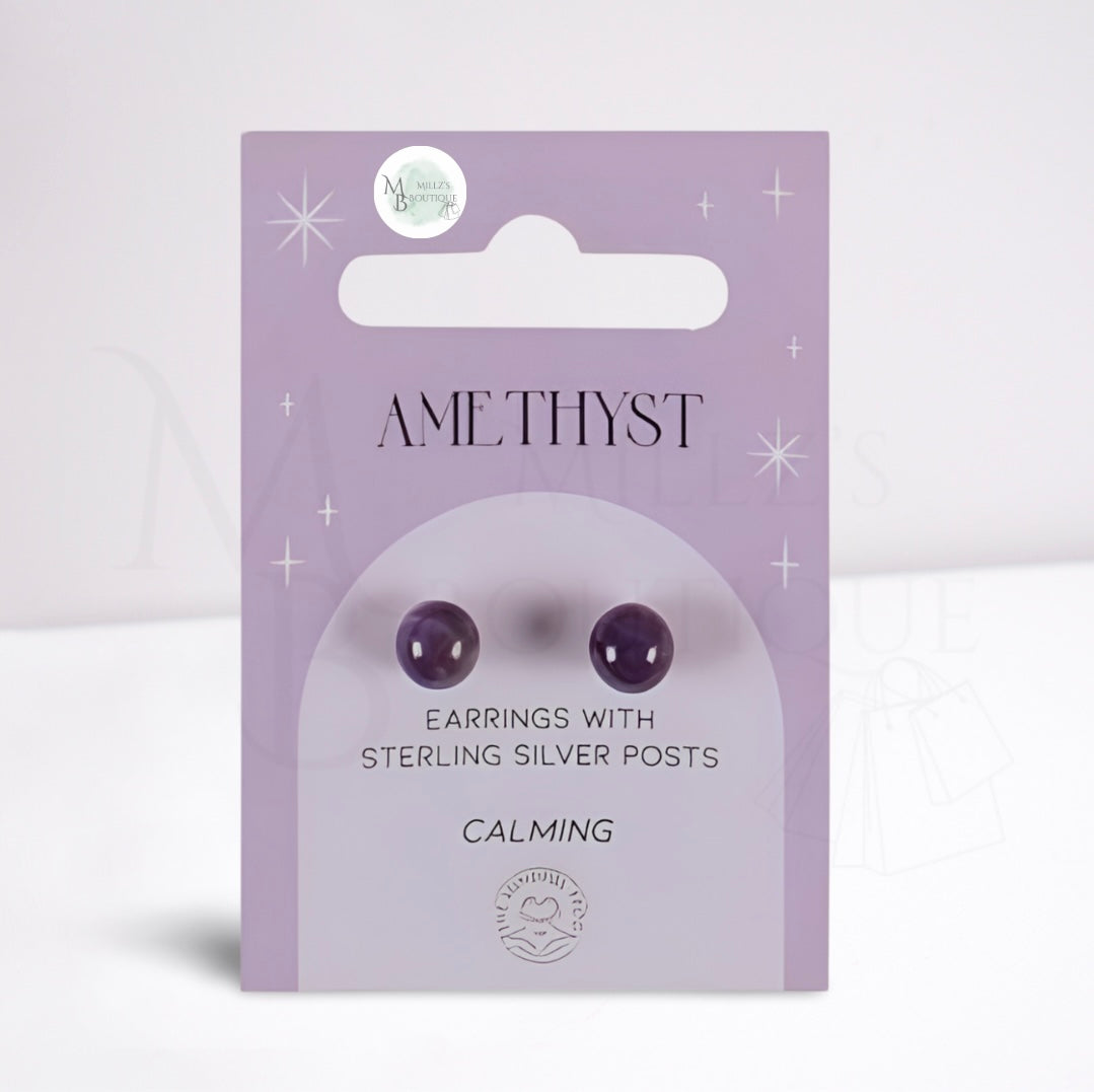 Amethyst Crystal Earrings