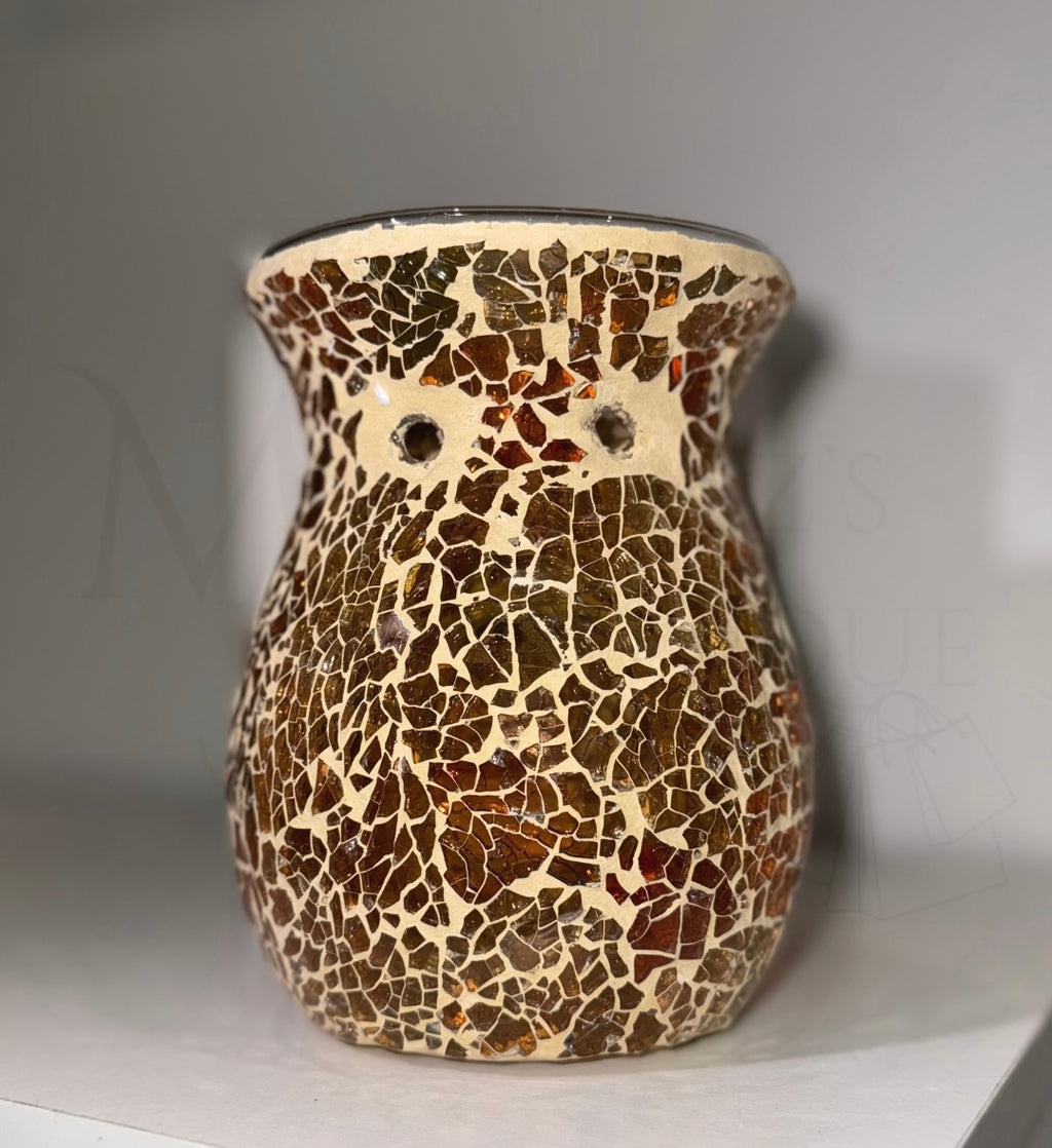 Large Brown Crackle Burner