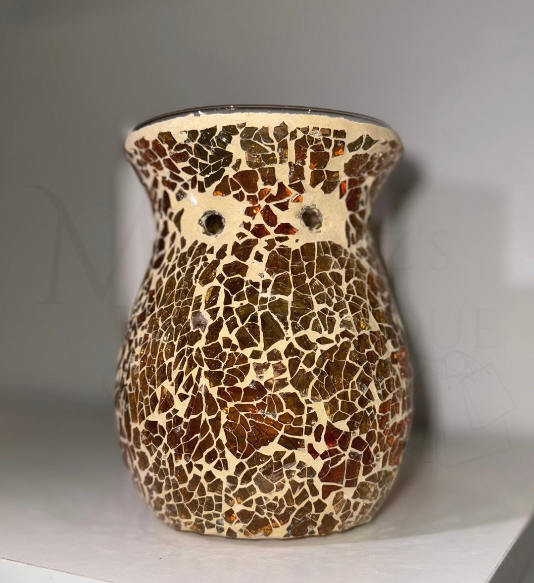 Large Brown Crackle Burner