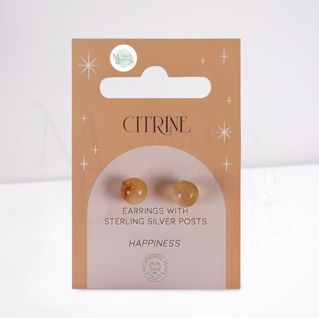 Citrine Crystal Earrings
