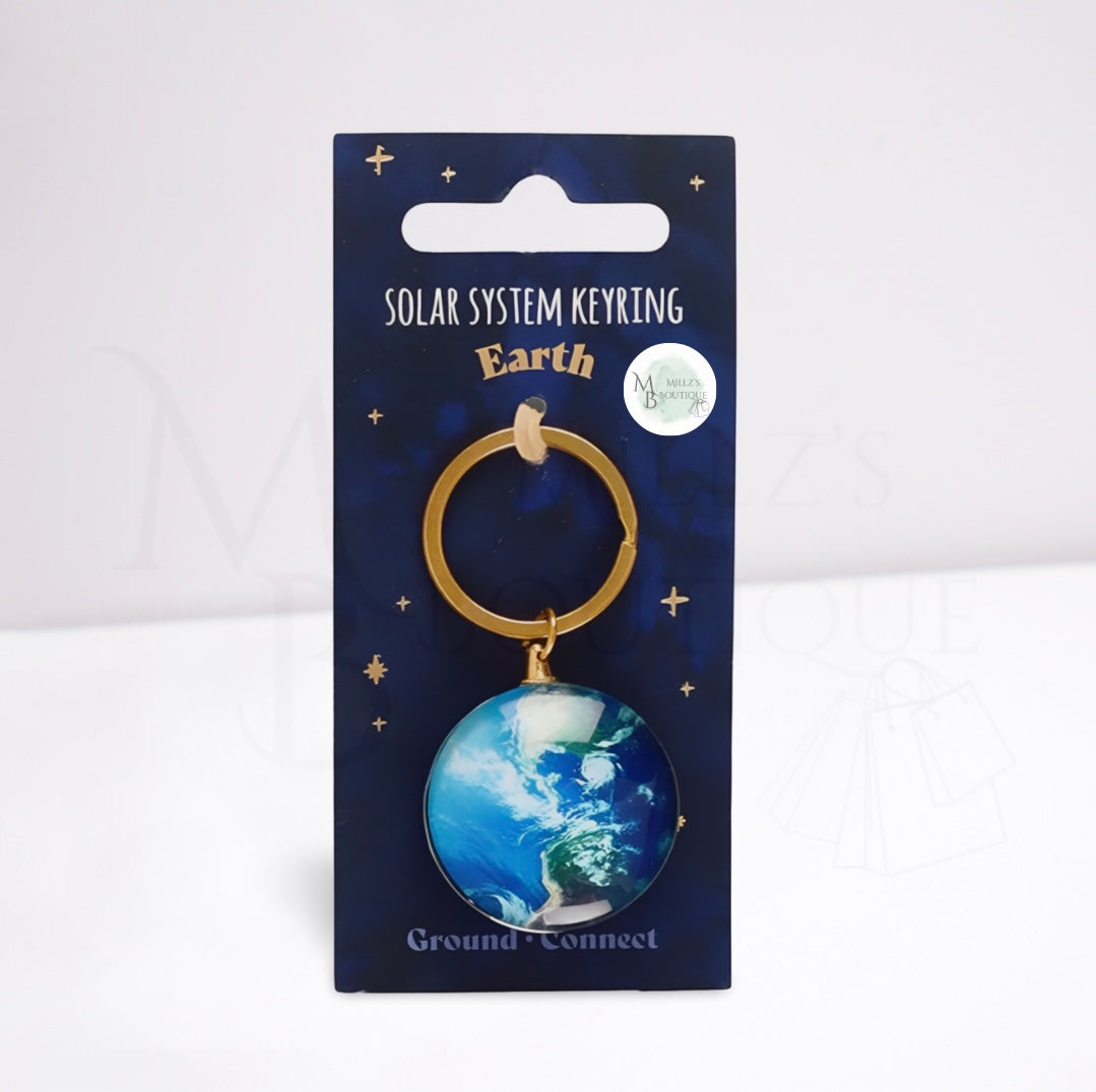 Earth Solar System Keyring