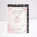 Rose Quartz Crystal Moon Necklace On Greeting Card