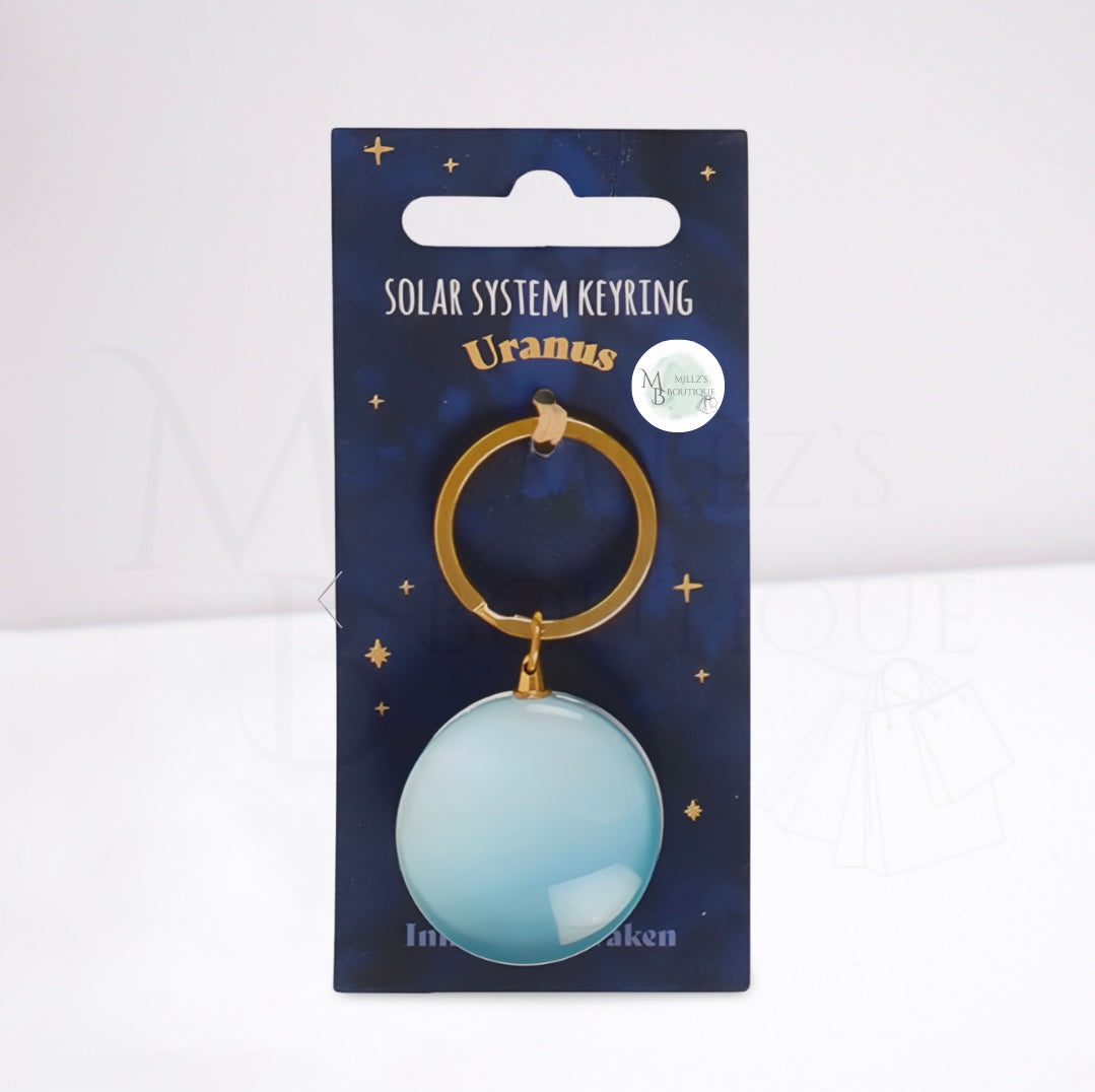 Uranus Solar System Keyring