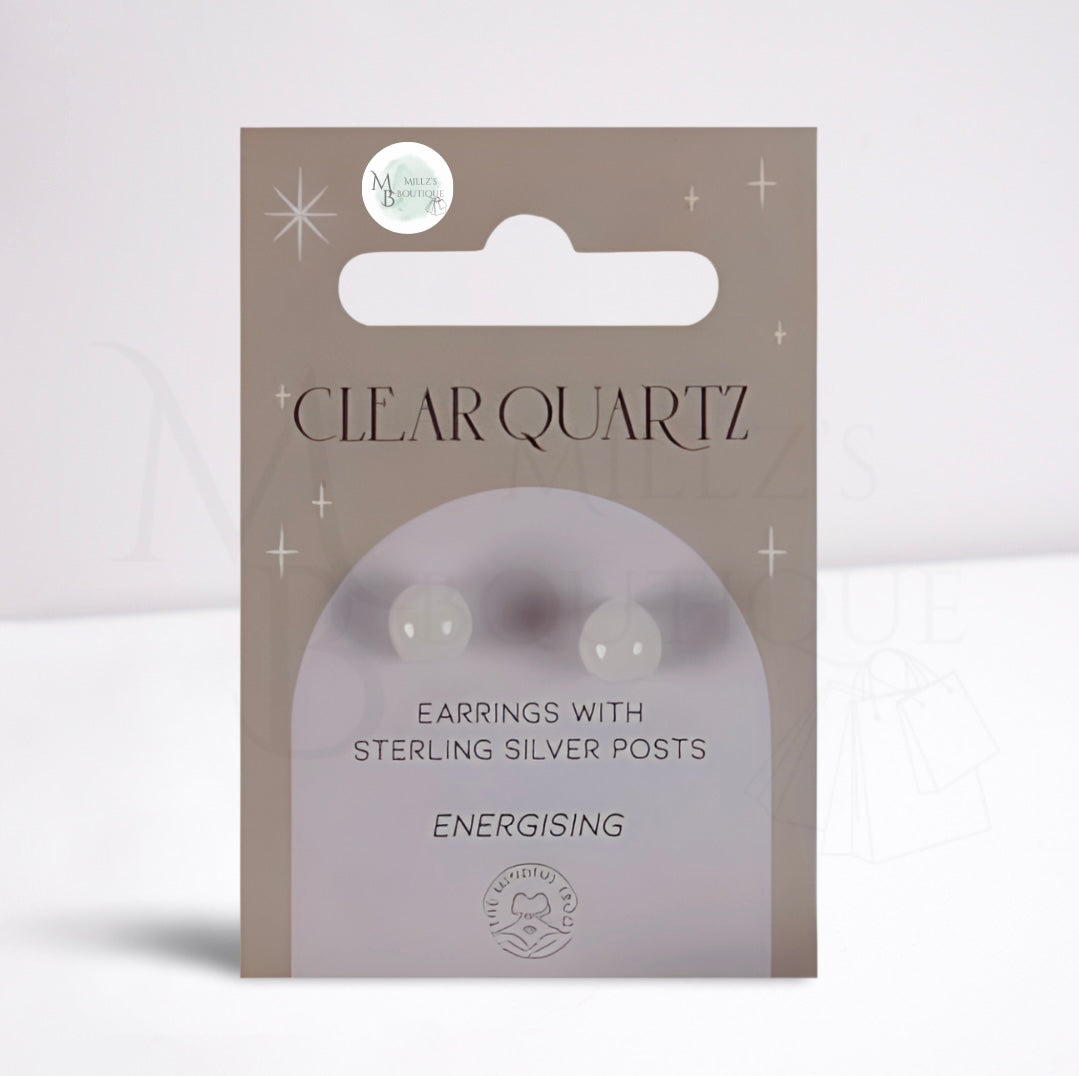 Clear Quartz Crystal Earrings
