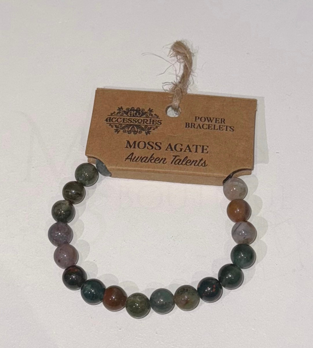 Moss Agate Power Bracelet