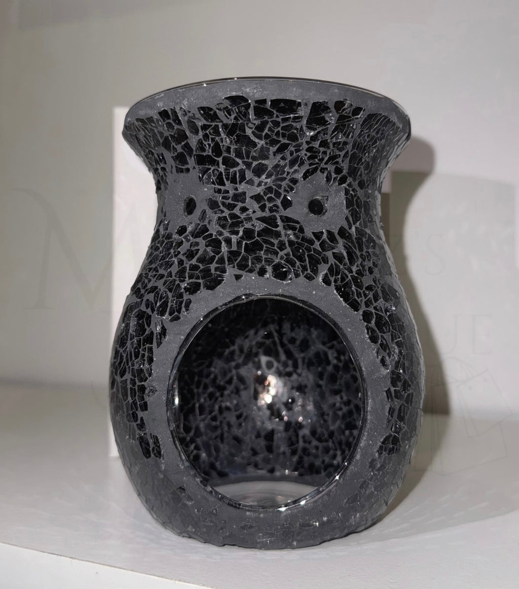Large Black Crackle Burner