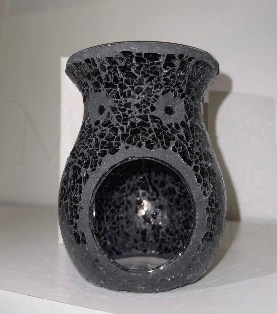 Large Black Crackle Burner