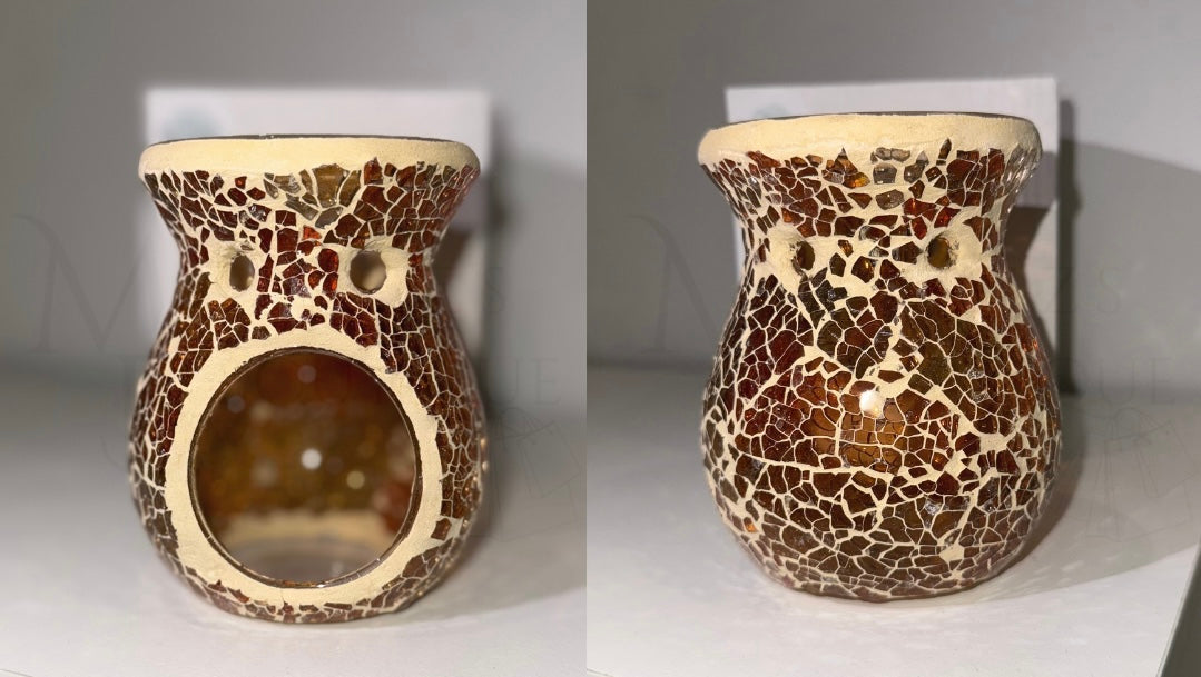 Small Brown Crackle Burner