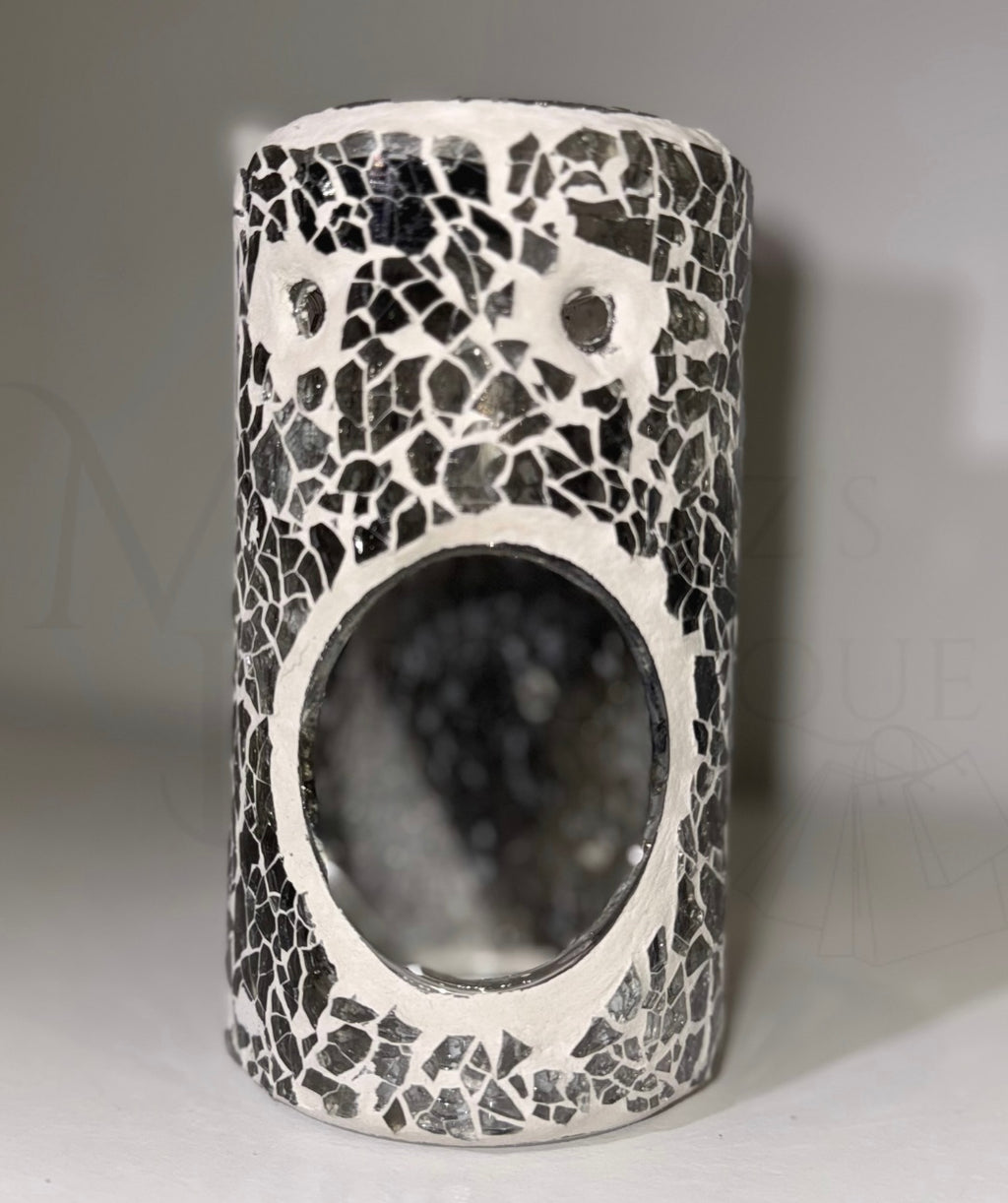 Pillar Gunmetal Grey Crackle Burner