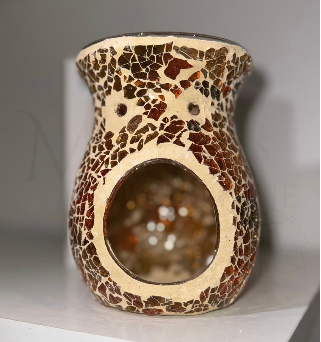Large Brown Crackle Burner