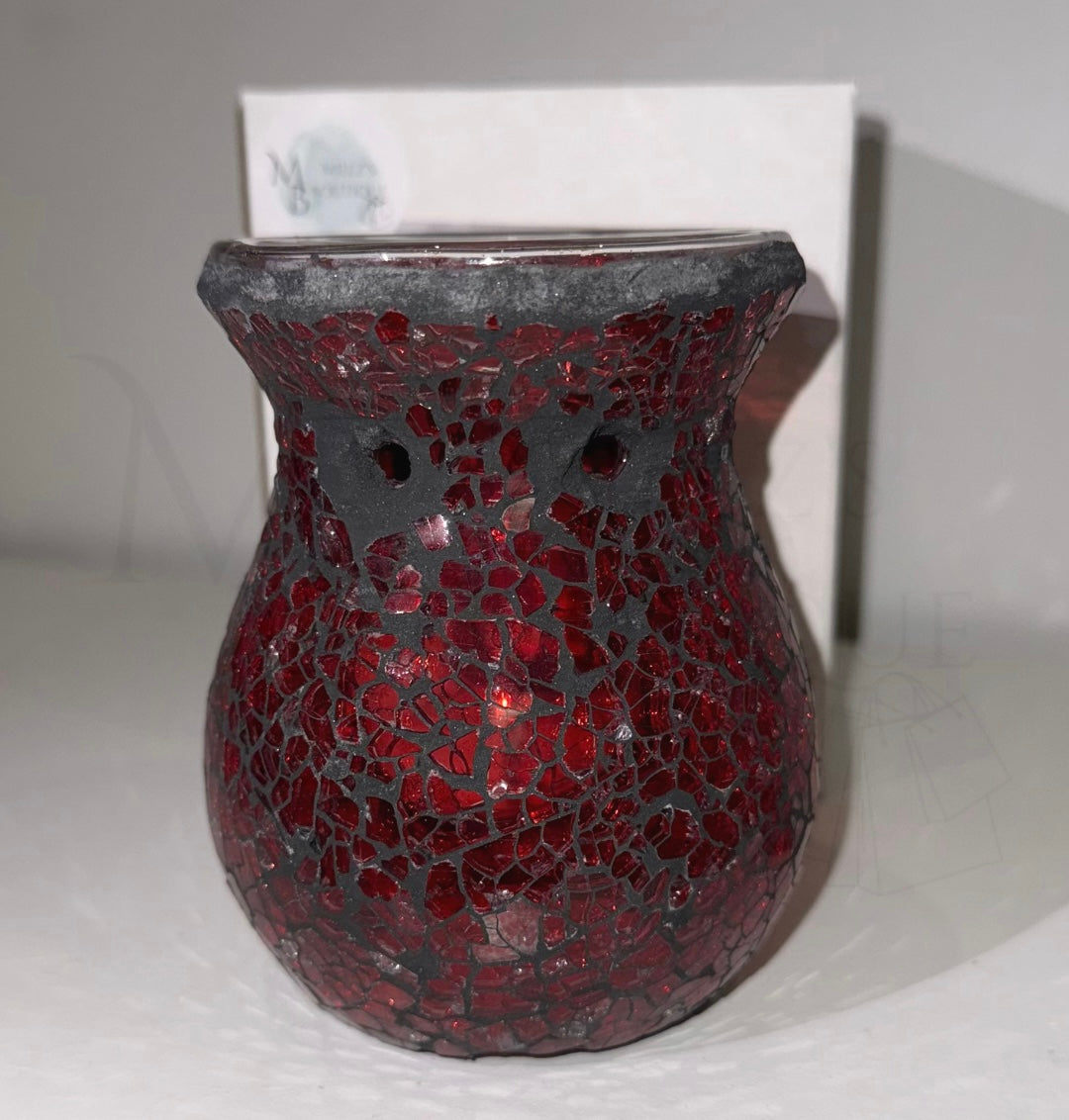 Small Red Crackle Burner