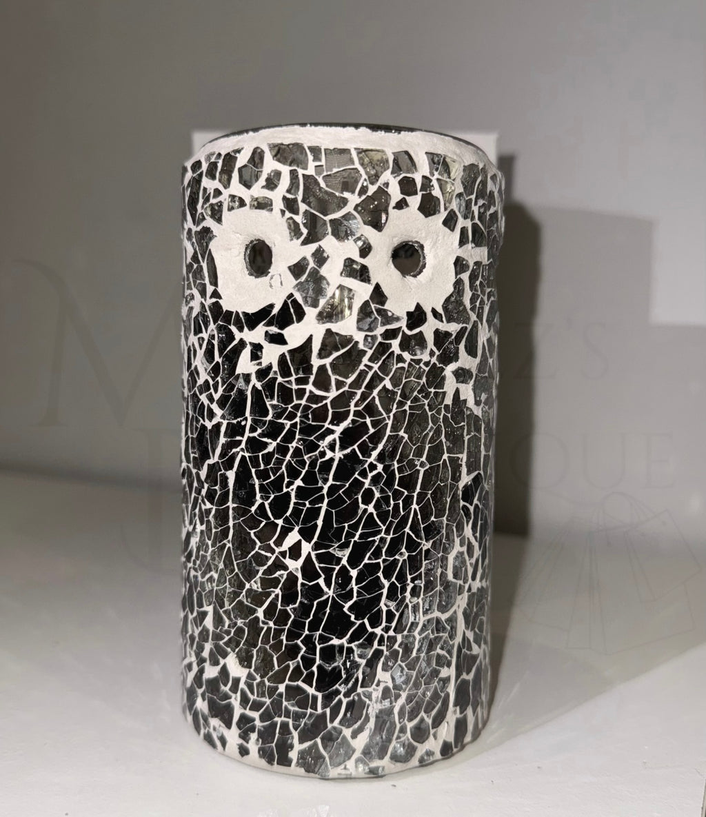 Pillar Gunmetal Grey Crackle Burner