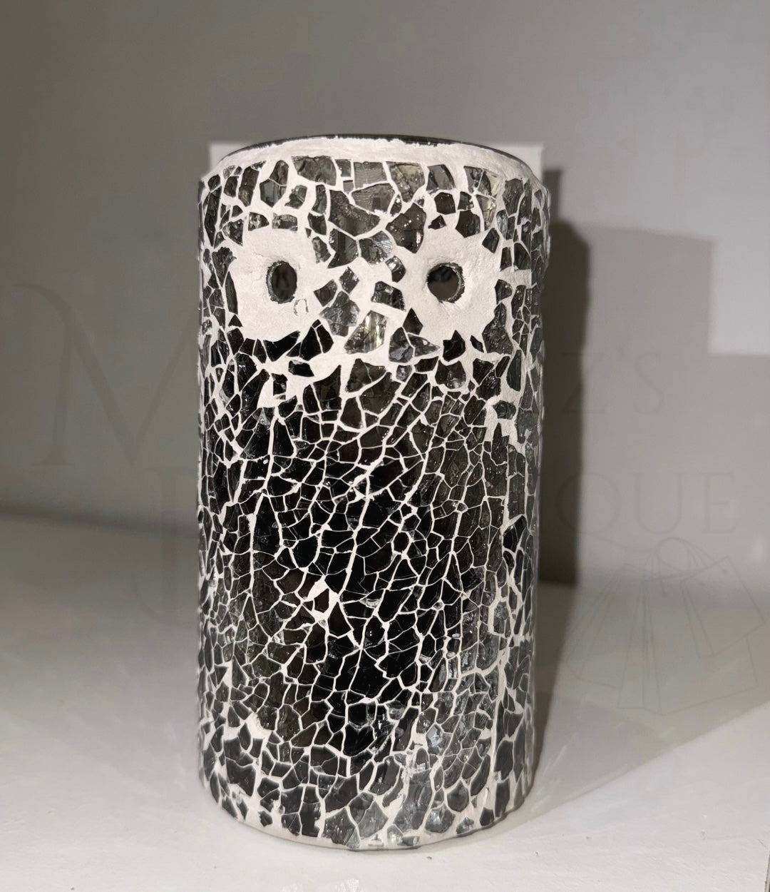 Pillar Gunmetal Grey Crackle Burner