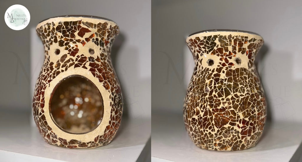 Large Brown Crackle Burner
