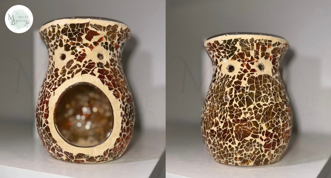 Large Brown Crackle Burner