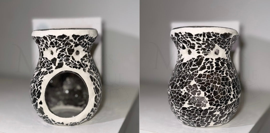 Small Gunmetal Grey Crackle Burner