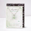 Green Aventurine Crystal Moon Necklace On Greeting card