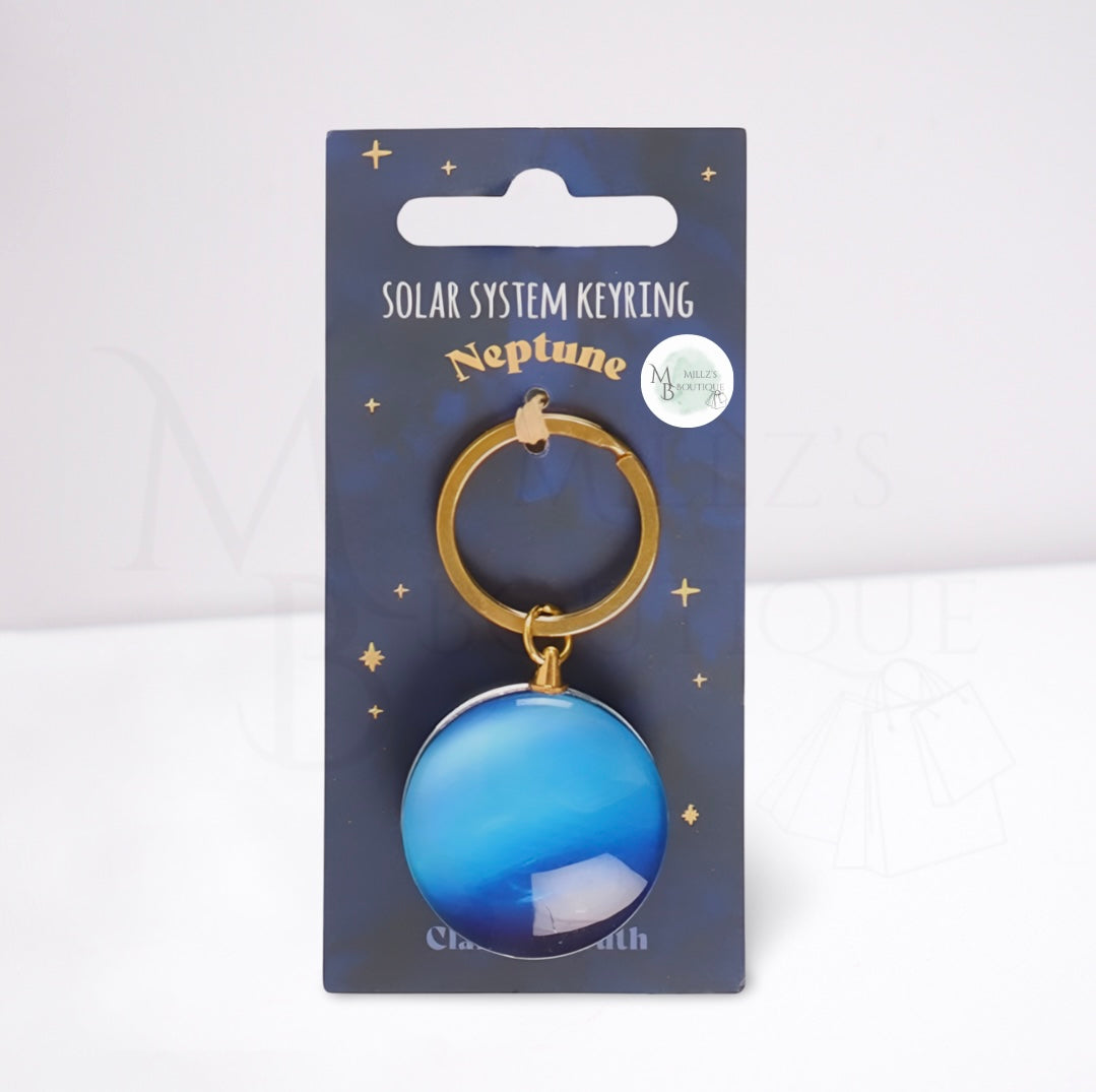 Neptune Solar System Keyring