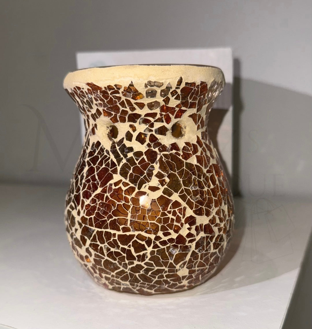 Small Brown Crackle Burner
