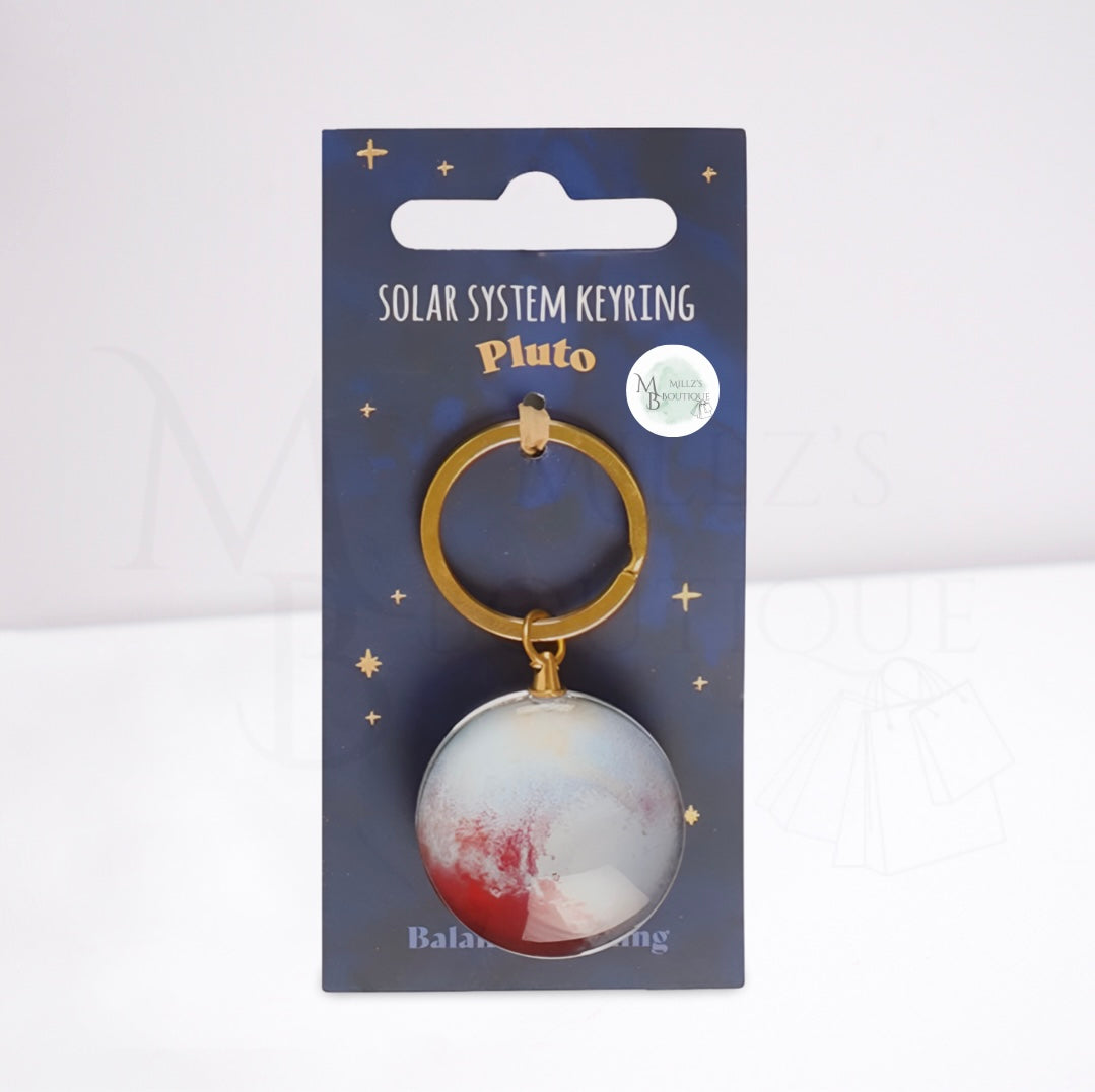 Pluto Solar System Keyring