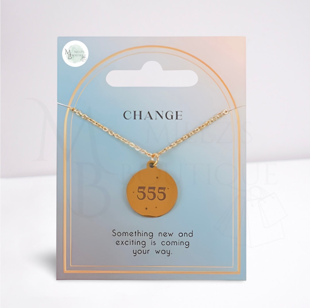 555 Angel Number Necklace - Change