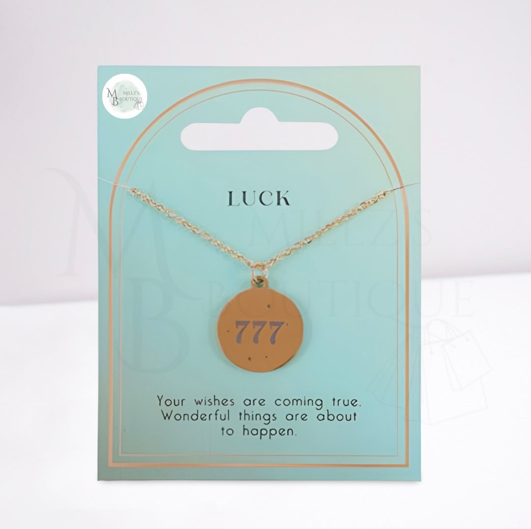 777 Angel Number Necklace - Luck