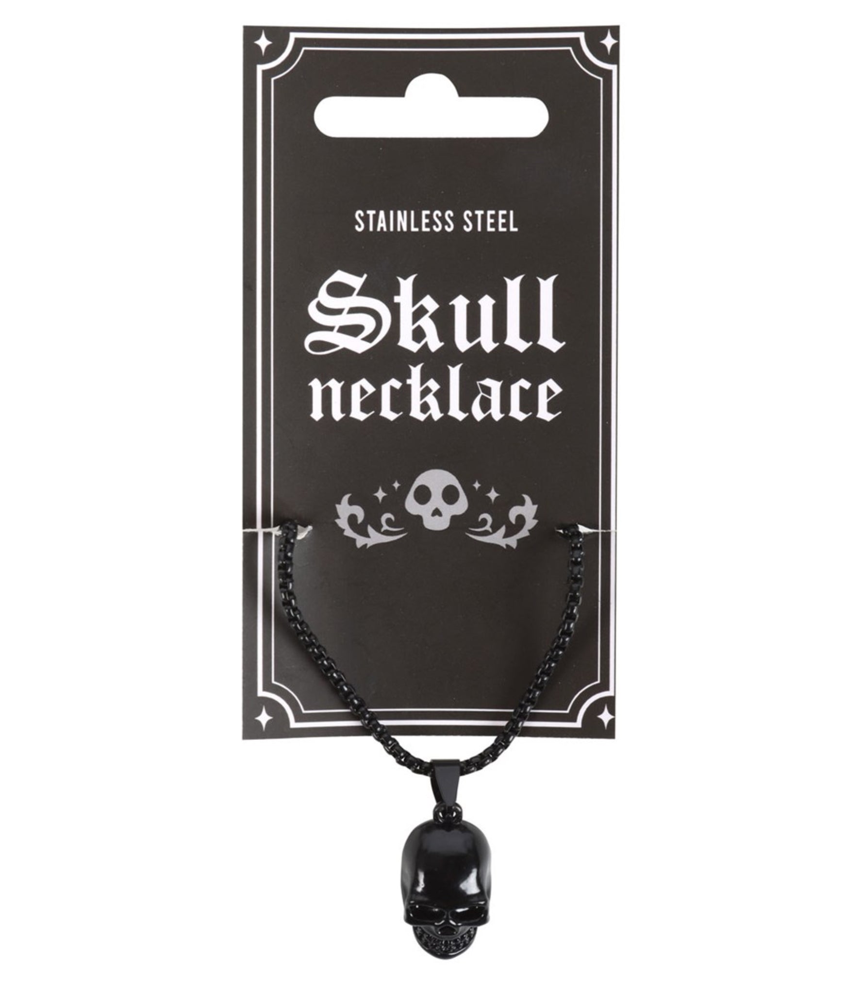 Black Stainless Steel Skull Necklace