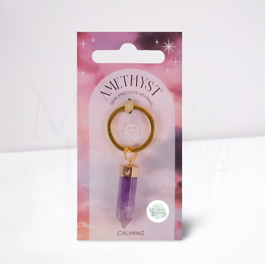Amethyst Crystal Keyring