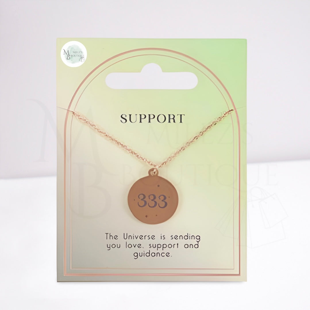 333 Angel Number Necklace - Support
